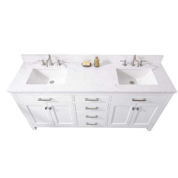Sterling Rivers Jasper 72'' Double Bathroom Vanity with Vanity Top ...